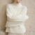 Gray Mohair Turtleneck Sweater For Women